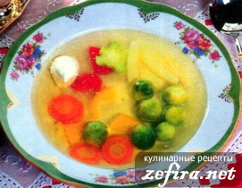 Суп овощной с брюссельской капустой