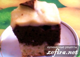 Рецепт  шоколадно-ванильного пирога со сметаной