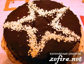 Шоколадно-банановый торт «Звезда» ко Дню Победы