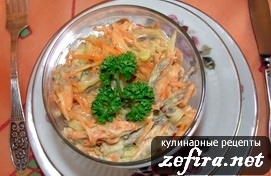 Салат «Зимний» из овощей и мяса