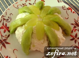 Десерт из творога с фруктами “Зимняя сказка”
