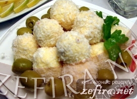 Рецепт закусочных шариков из сыра “Рафаэлло”