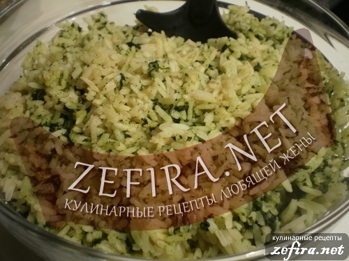“Зеленый” рис или рецепт риса со шпинатом