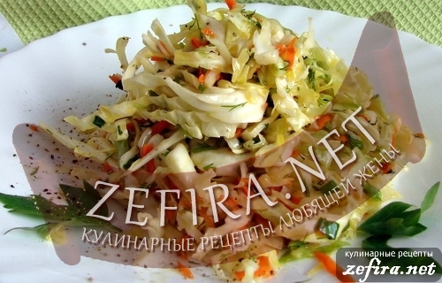 Салат из свежей капусты – простой рецепт