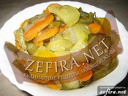 Салат из огурцов Зимний - рецепт заготовки