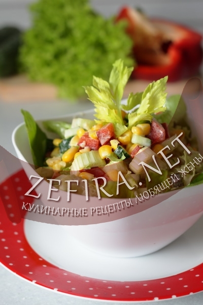 Овощной салат с сельдереем (фото)