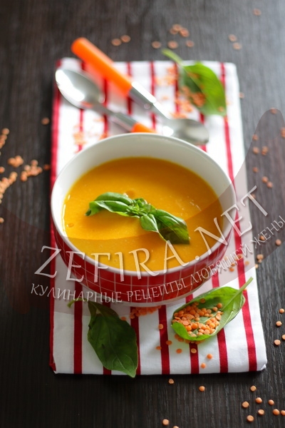 Суп-пюре из чечевицы с морковью - рецепт и фото