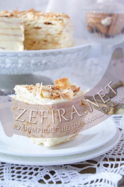 Слоеный торт «Наполеон» с заварным масляным кремом - рецепт и фото
