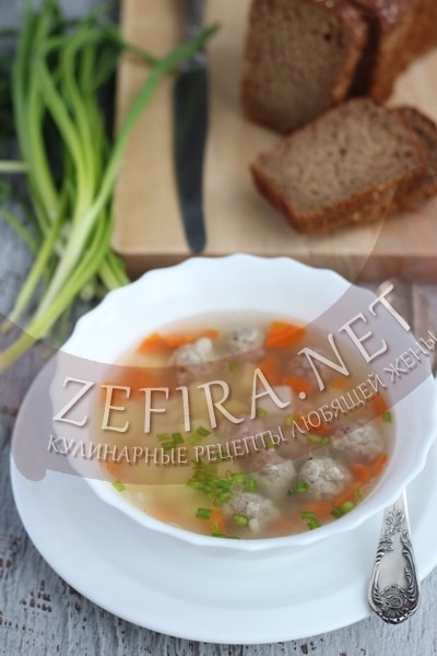 Рисовый суп с фрикадельками - рецепт и фото