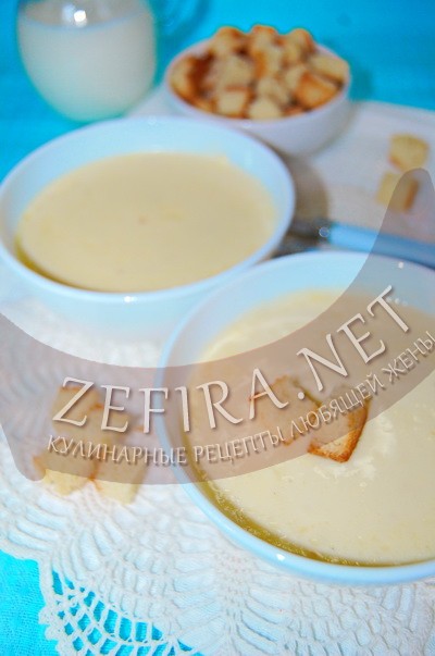 Сливочный суп с плавленным сыром - рецепт и фото