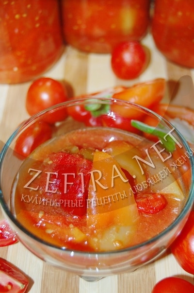 Перец в томатном соусе на зиму - рецепт и фото
