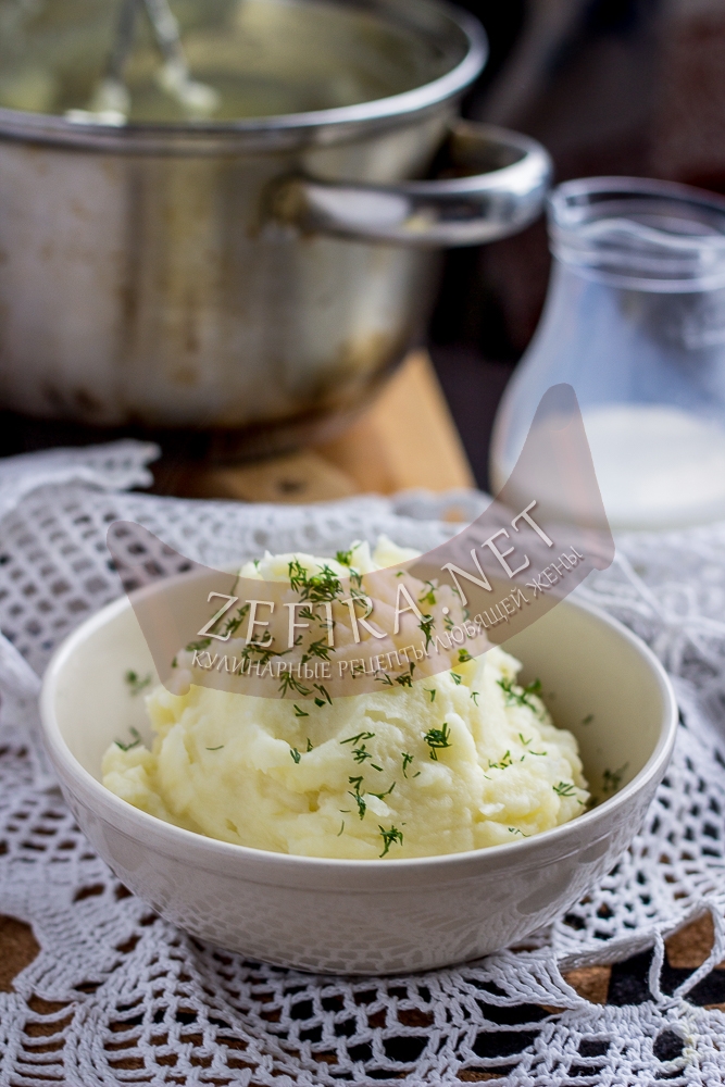 Домашнее картофельное пюре с молоком и маслом - рецепт и фото