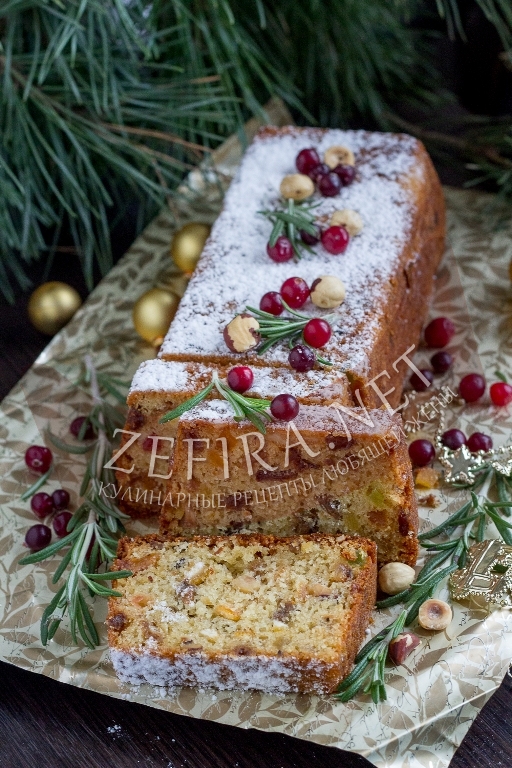 Праздничный кекс с сухофруктами - рецепт и фото