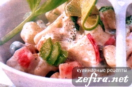 Овощной салат - весенний рецепт с огурцом