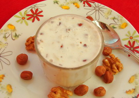 Рецепт сметанного желе с орехами