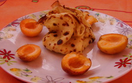 Рецепт мешочков из блинов с ароматным абрикосом