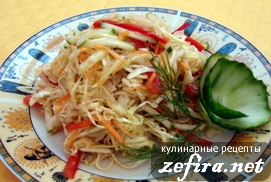 Рецепт салата из свежей капусты “Капуста по-корейски”
