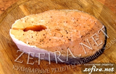 Семга (форель) со сливочным соусом “По-царски” - 1-ый этап