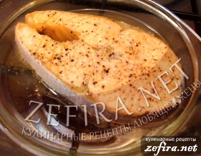 Семга (форель) со сливочным соусом “По-царски” - 2-ой этап