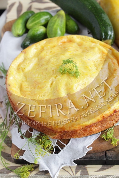 Закусочный пирог из кабачков с сыром - рецепт с фото