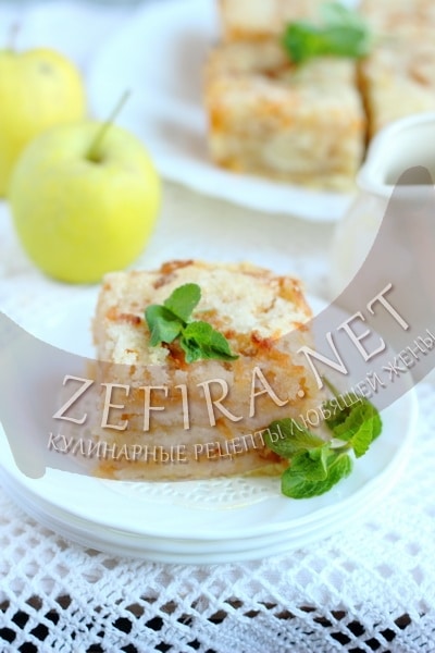 Постный насыпной яблочный пирог - рецепт и фото
