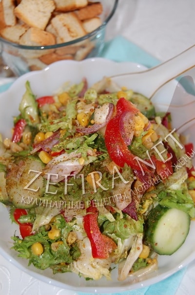 Овощной салат с кукурузой - рецепт и фото