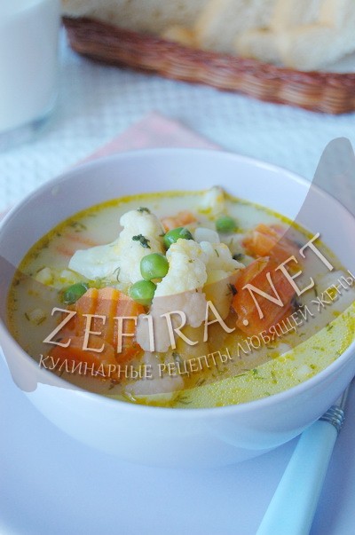 Овощной суп с курицей и сливками - рецепт и фото