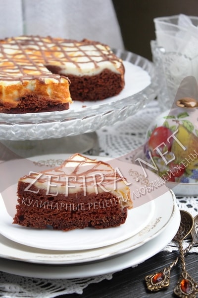 Шоколадный пирог с кабачками и творогом - рецепт и фото