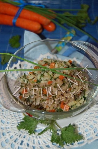 Зеленый рис с крапивой - рецепт и фото