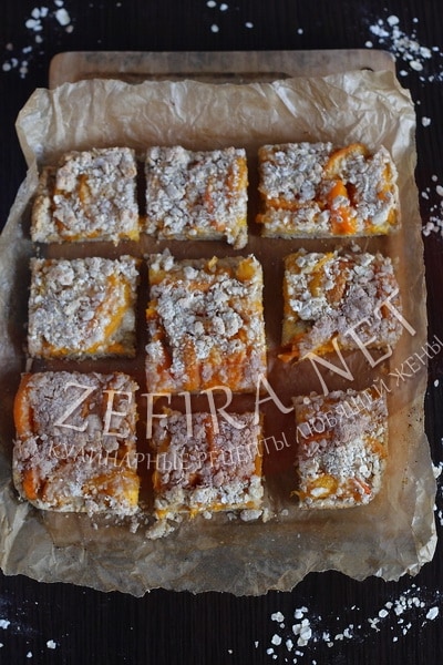 Овсяный пирог с абрикосами - рецепт и фото