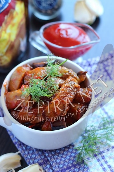 Баклажаны в томатном соусе - рецепт и фото