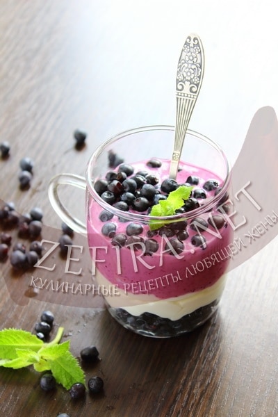 Десерт из черники с творогом - рецепт и фото