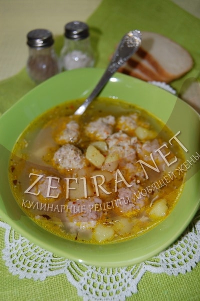 Картофельный суп с мясными фрикадельками - рецепт и фото