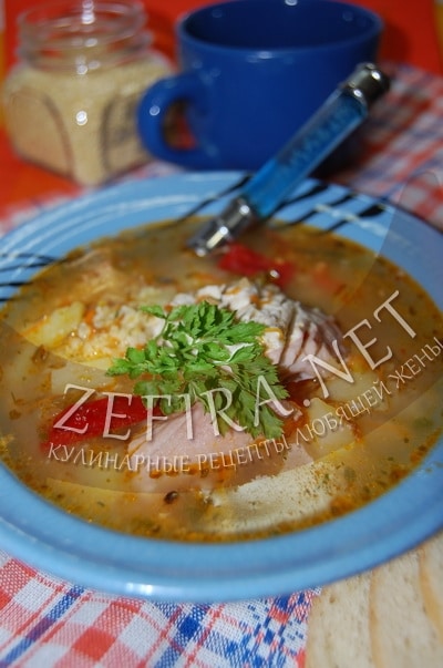 Рыбный суп из скумбрии с пшеном - рецепт и фото