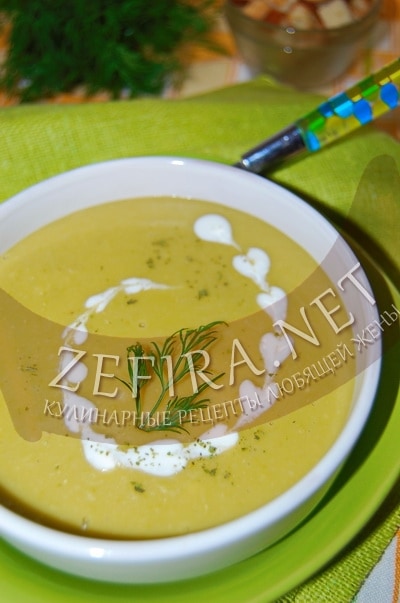 Суп-пюре из замороженного горошка - рецепт и фото