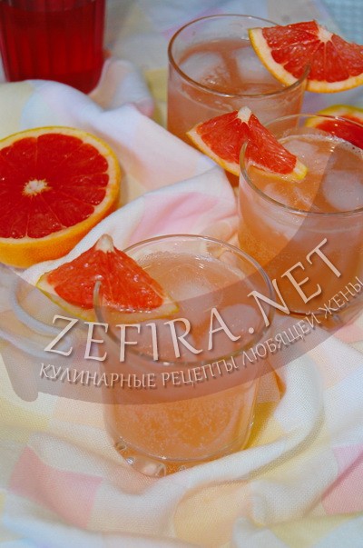 Домашний цитрусовый лимонад из грейпфрута - рецепт и фото