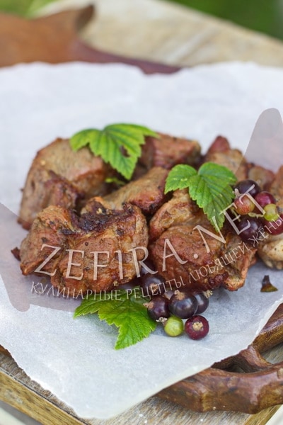 Шашлык из мяса с черной смородиной - рецепт и фото
