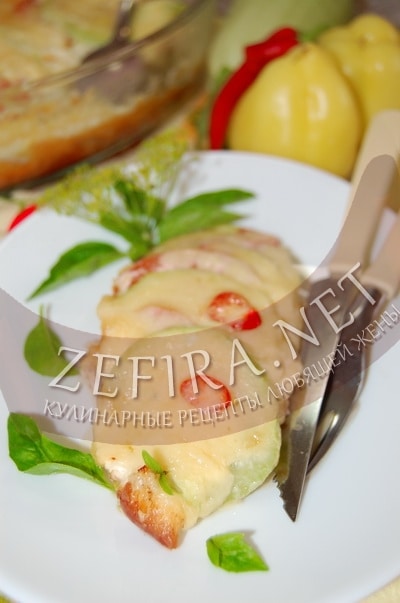 Запеканка из кабачков и помидоров с сыром - рецепт и фото