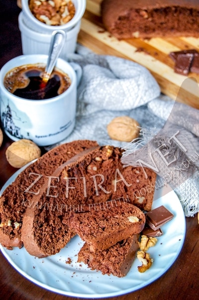 Шоколадные бискотти - рецепт и фото