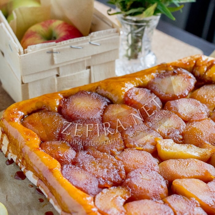 Пирог яблочный на слоеном тесте - 81 фото