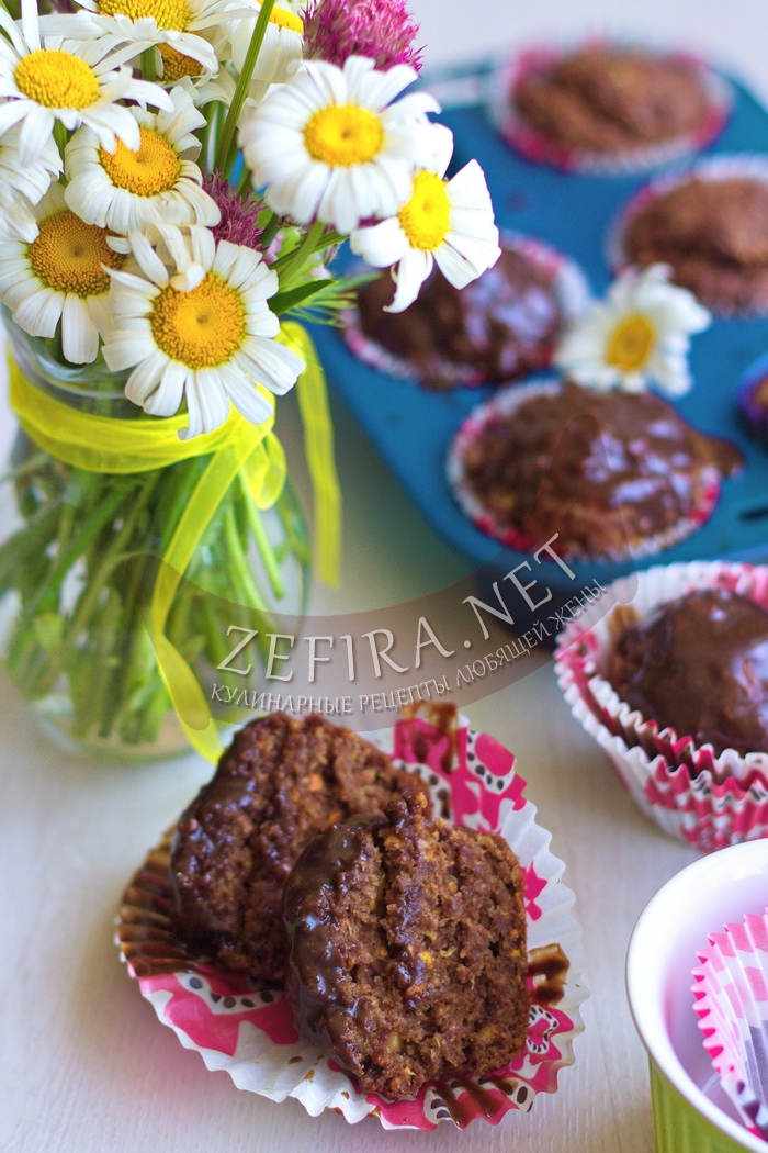 Шоколадные кексы с бананом без яиц – постный рецепт с фото