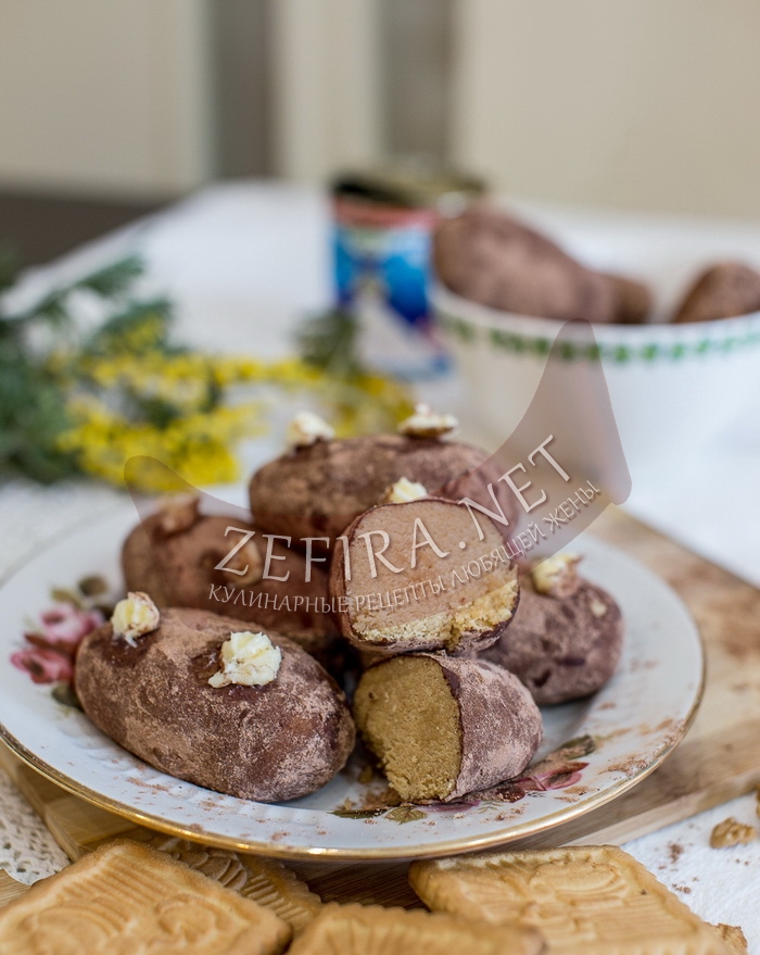 Пирожное «Картошка» из печенья и сгущенки – самый простой и быстрый рецепт