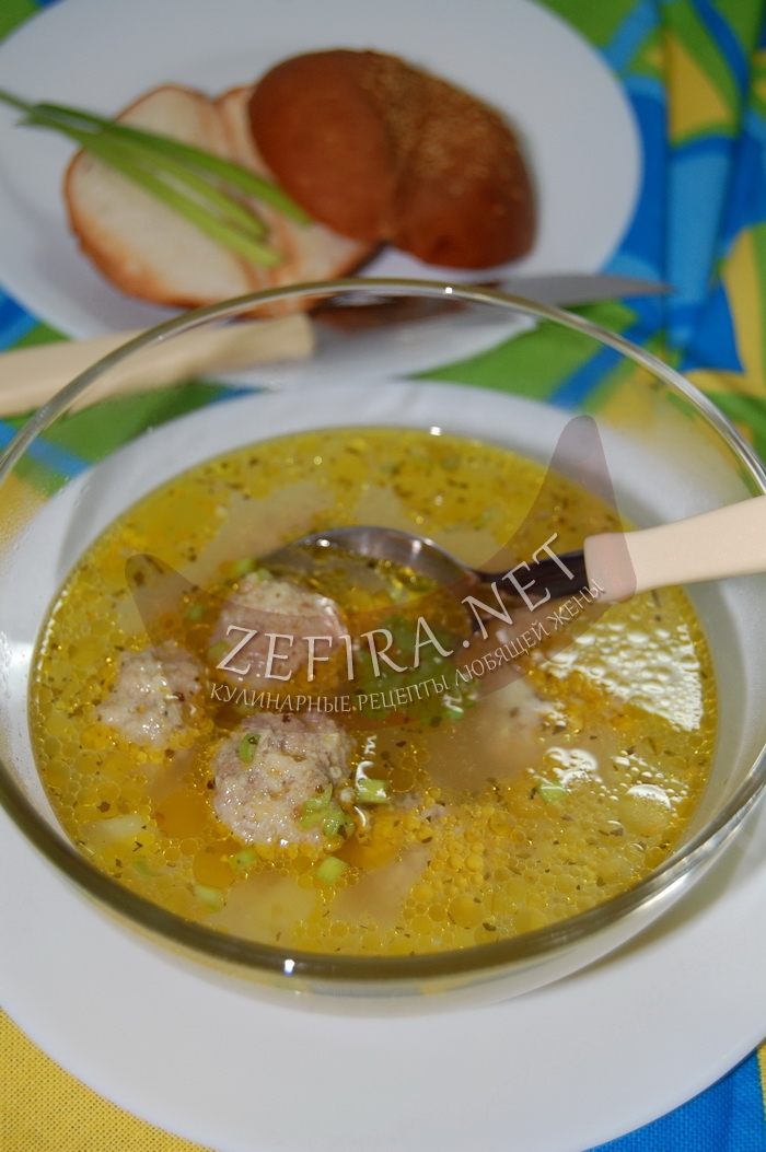 Легкий картофельный суп с фрикадельками - рецепт и фото