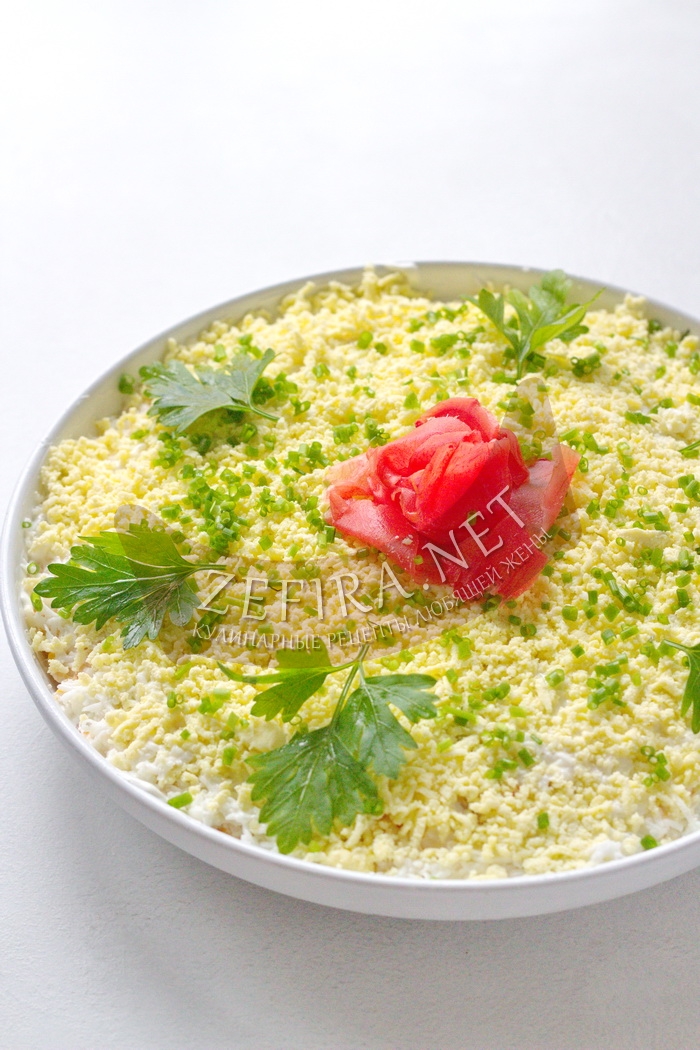 Нежный салат «Мимоза» с горбушей - рецепт и фото