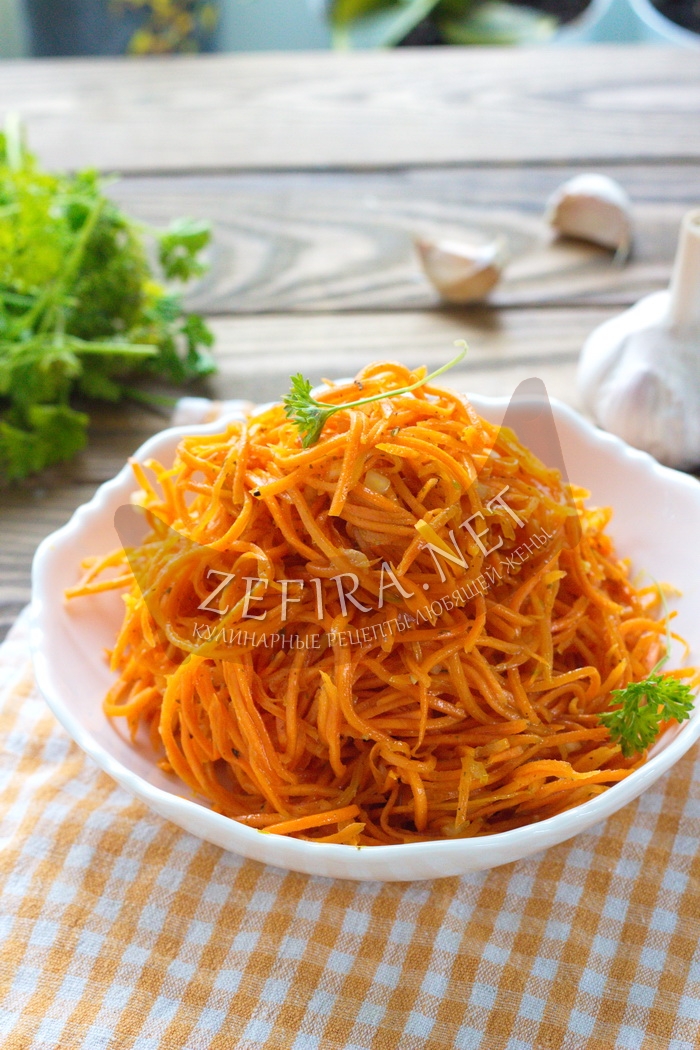 Морковка по-корейски в домашних условиях - рецепт и фото