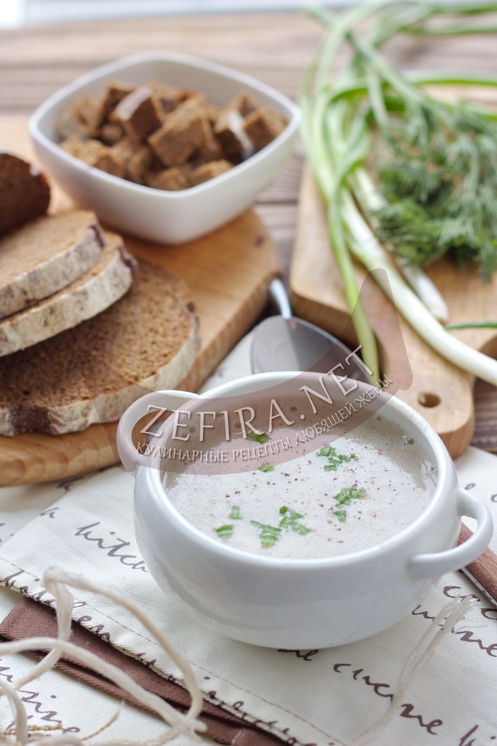 Грибной крем суп из шампиньонов – постный рецепт с фото