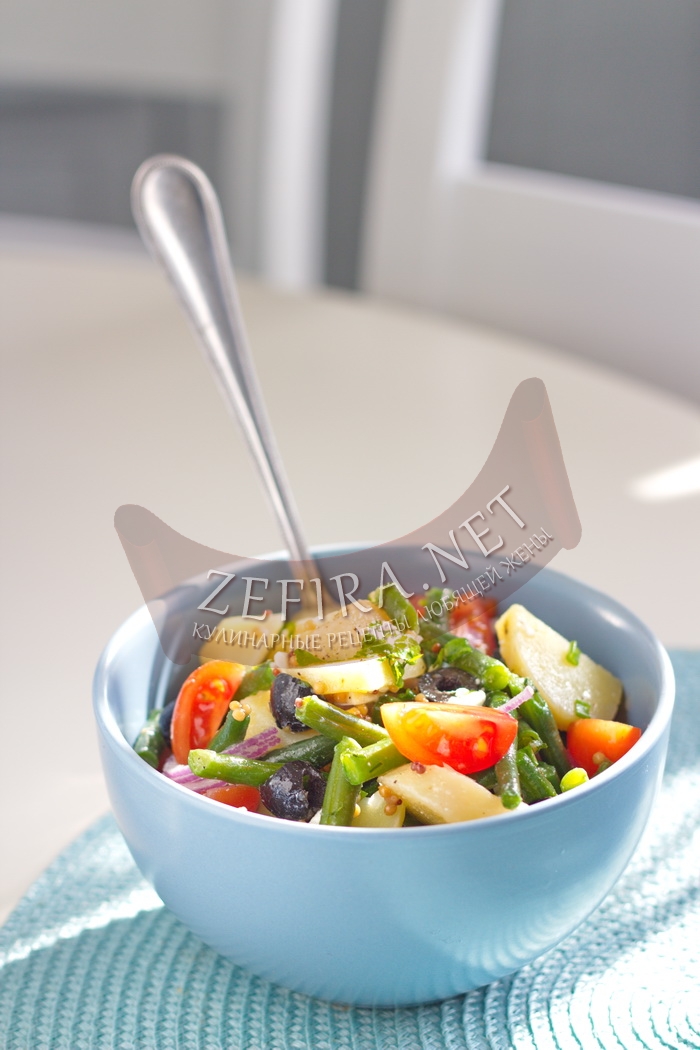 Вкусный салат из стручковой фасоли с картошкой – супер рецепт  и фото