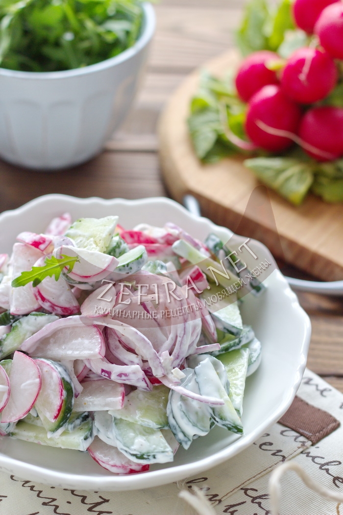 6 рецептов салатов с редиской, полезные советы