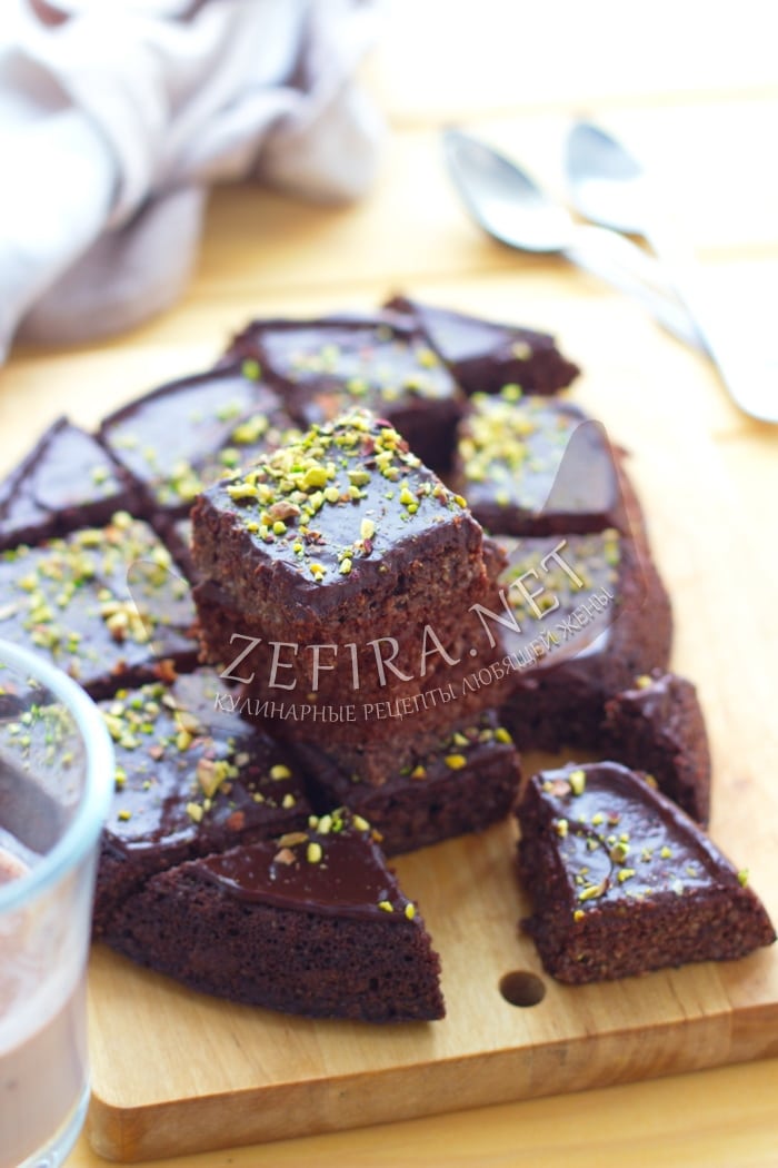 Шикарный шоколадный брауни на сковороде - рецепт и фото
