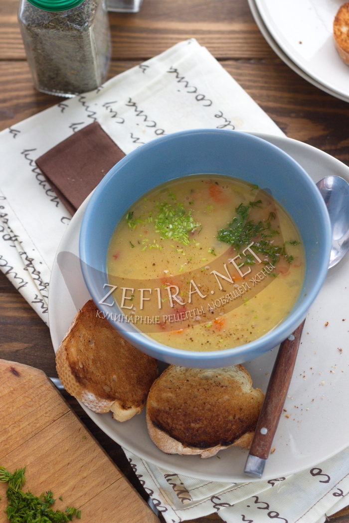 Простой овощной чечевичный суп - рецепт и фото